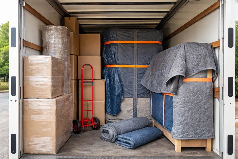 Accueil chargement dans camion demenagement