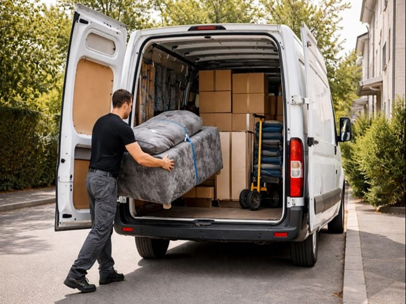 Mini déménagement Paris proche banlieue chauffeur charge camion